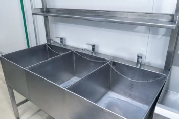 Tina de acero inox.316 tipo 304 40 cm. a 40 l 80 f